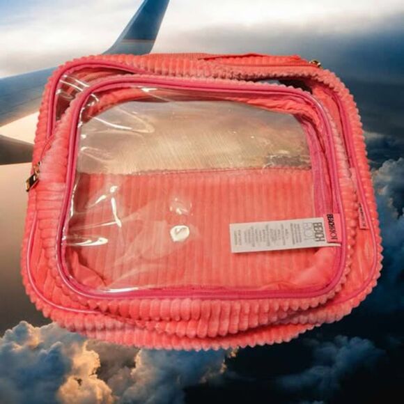 Beach Riot Travel Duo Bags -Corduroy See Thru - Picture 2 of 2
